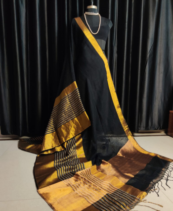 Linen with Zari Pallu Saree