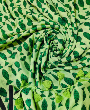 Mulcotton Quirky Print Saree