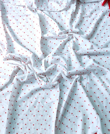 Mulcotton Saree in Polka Dot