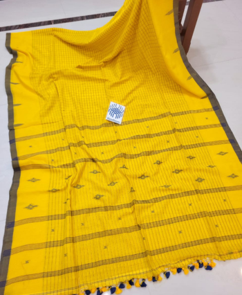 Pure Mercerized Cotton with Jamdani Handwork Saree