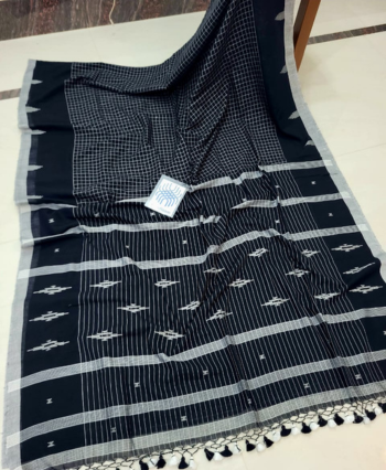 Pure Mercerized Cotton with Jamdani Handwork Saree